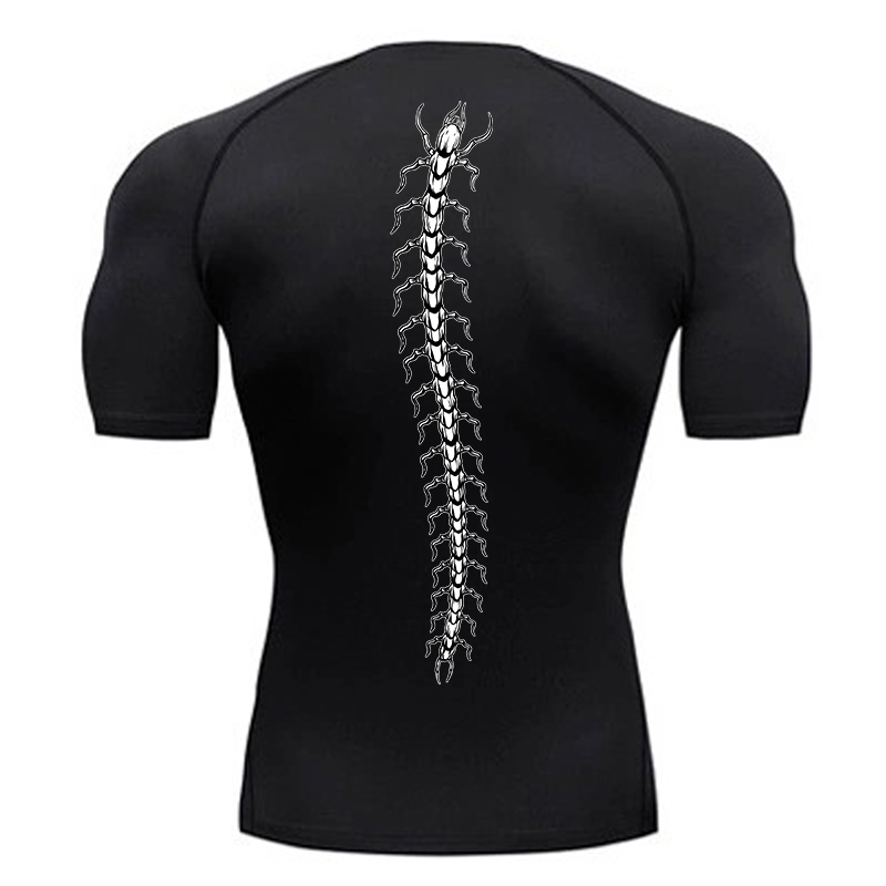 Base Layer Top - قمصان ضغط الرسم للرجال ، تمارين