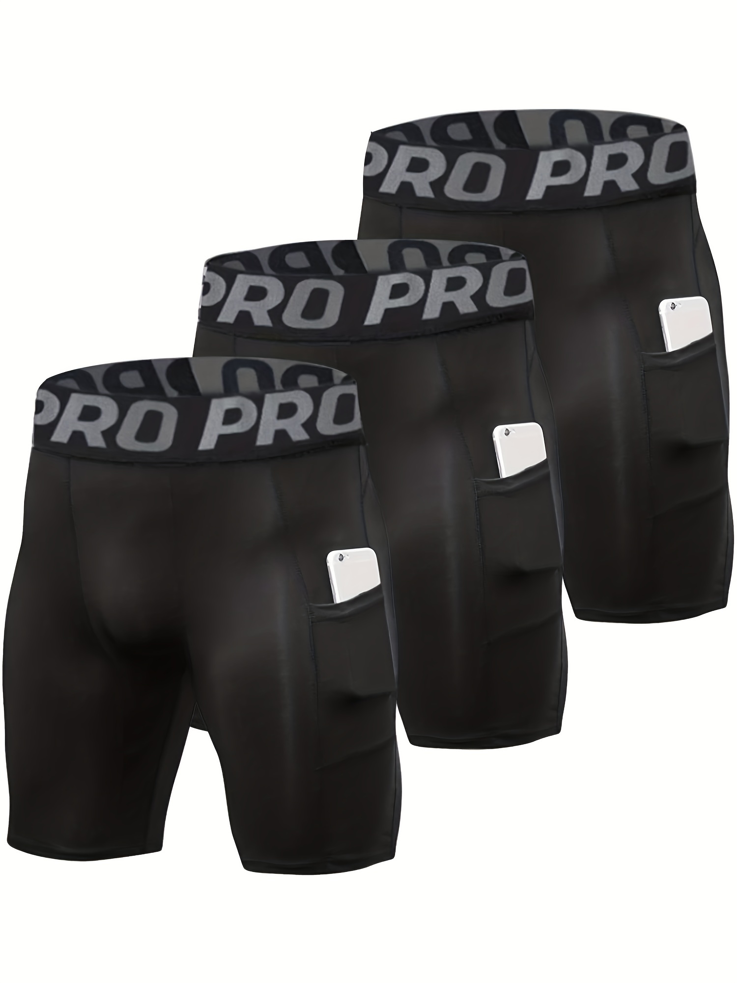 Compression Shorts Athletes - 3 قطع من السراويل الضاغطة للرجال