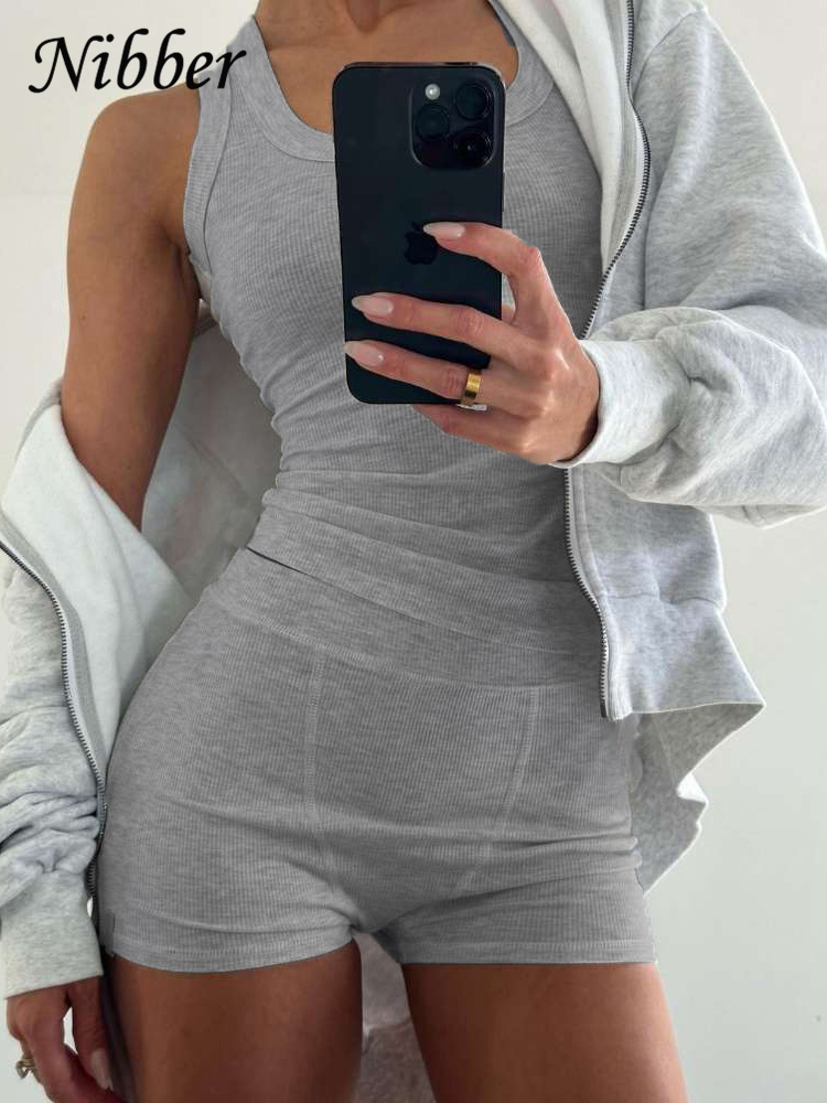 Tank Top Ribbed - Nibber مضلع عادية 2 قطعة مجموعة