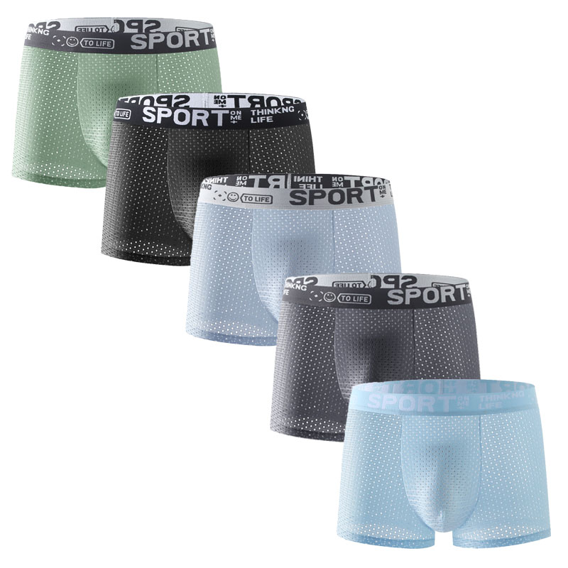 Mesh Sport Boxer - 5 قطع من سراويل بوكسر رجالية