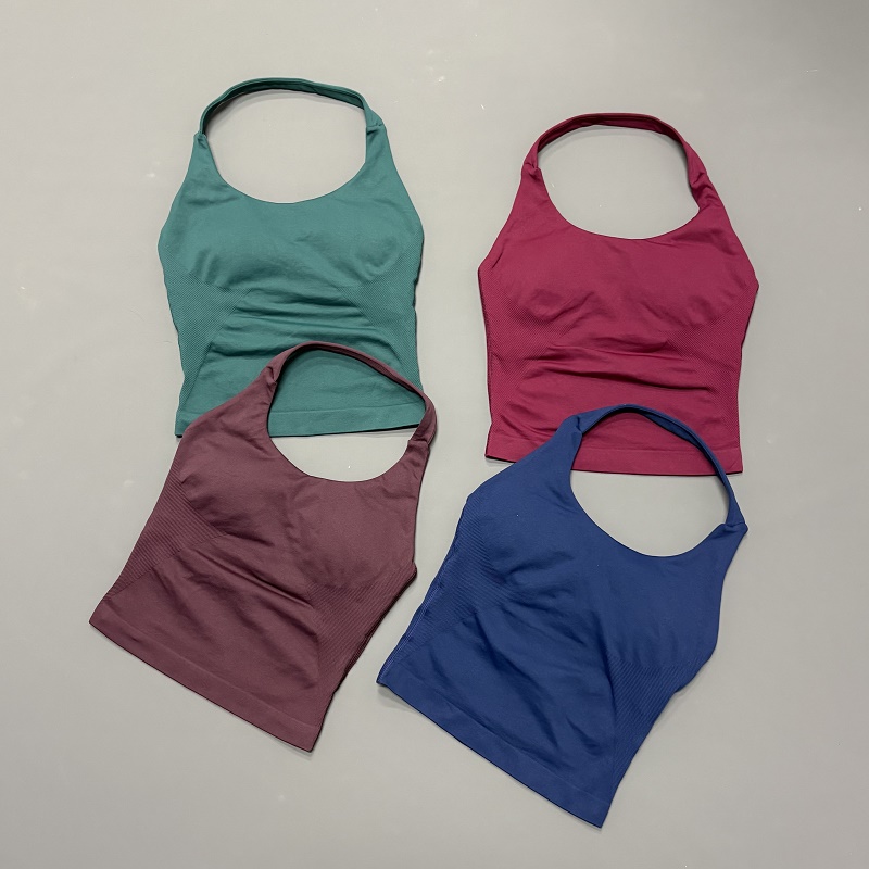 Suspender Tank Top - قميص رياضي نسائي برقبة هالتر بدون