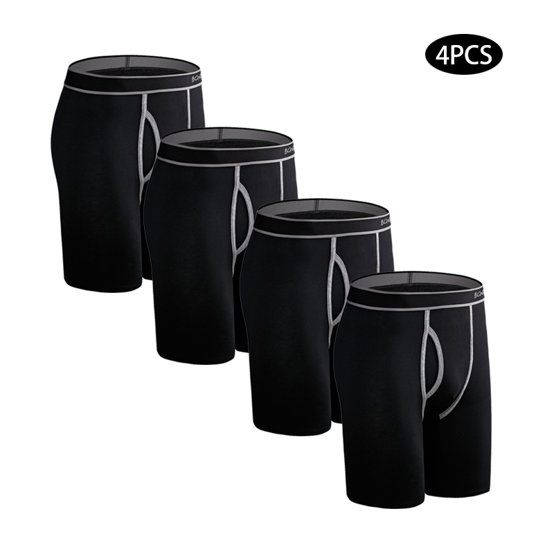 Boxer Brief Pack Cotton - 4 قطعة ملابس داخلية قطنية طويلة