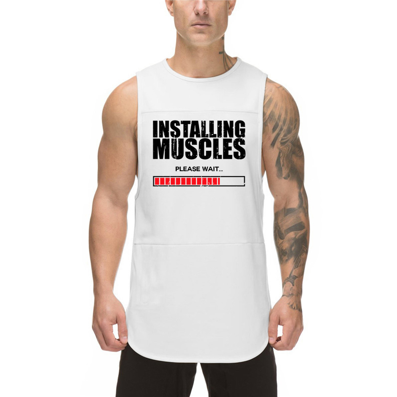 Sleeveless Undershirt - سترة رياضية صيفية للرجال بطباعة بسيطة