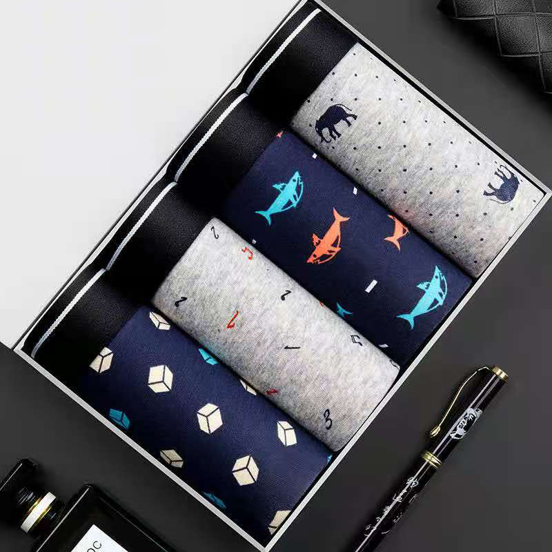 Multi Pack Underwear - 4 قطعة/الوحدة الملاكم السراويل الرجال الملابس