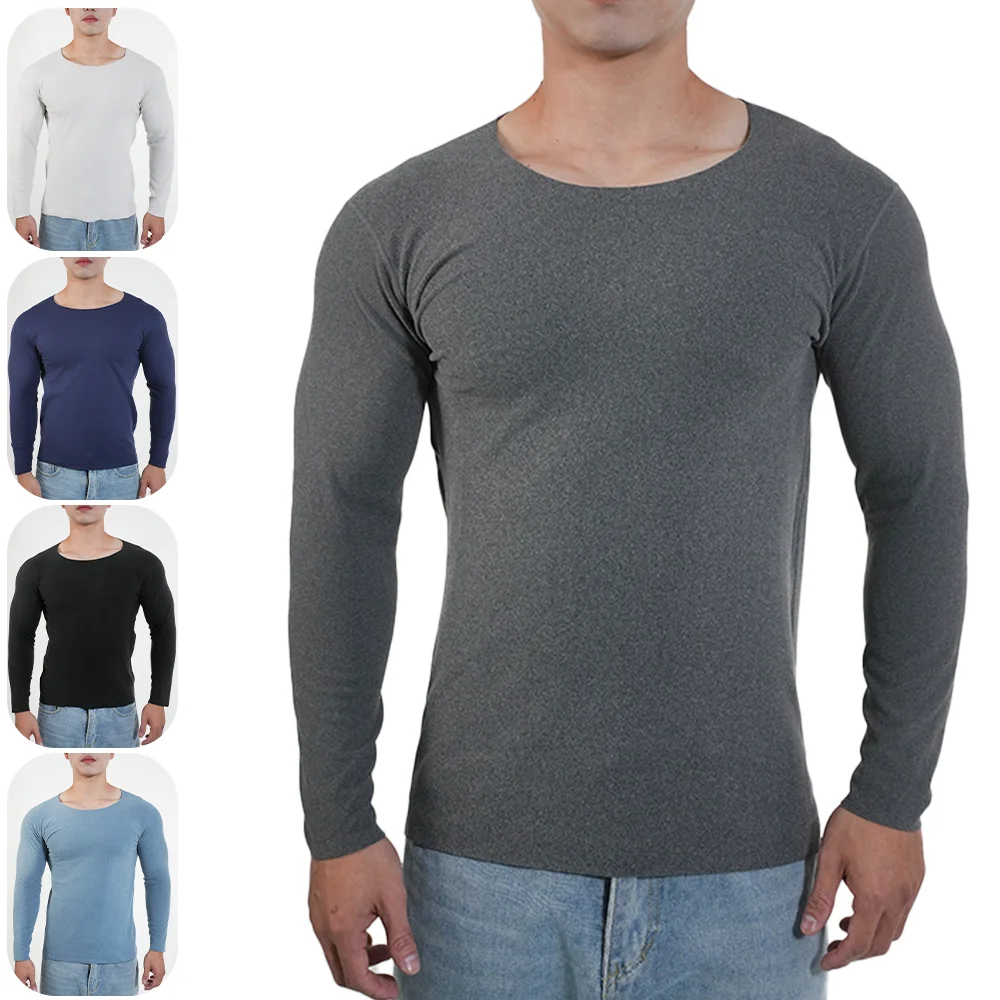 Undershirt Crew Neck - الرجال ملابس اخلية حرارية قمصان طويلة