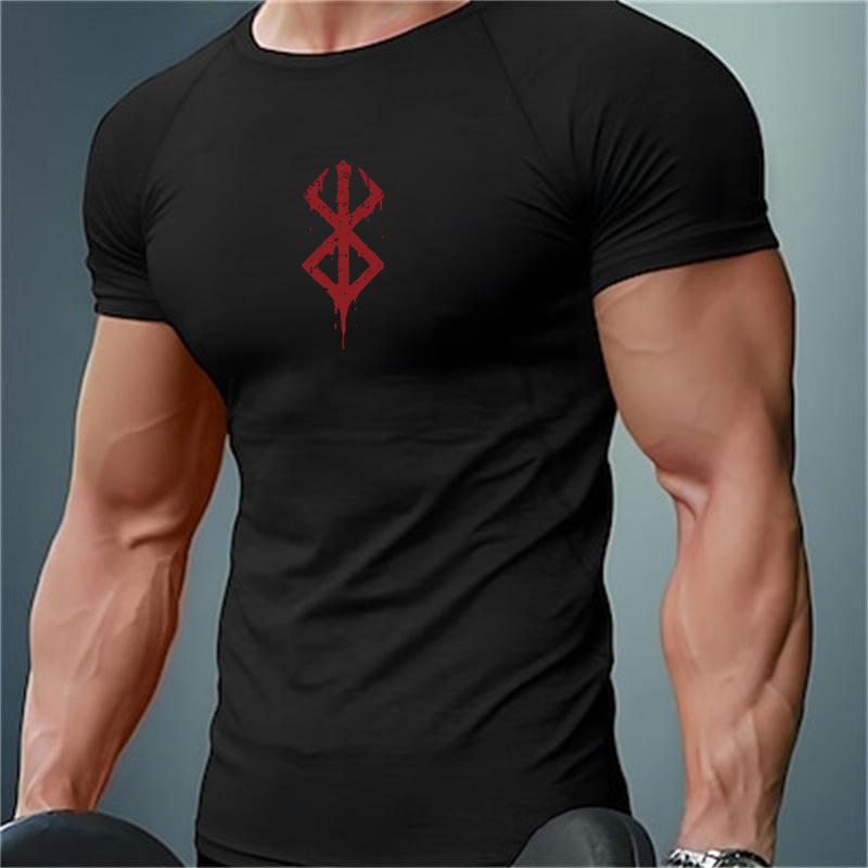 Base Layer Top - قمصان ضاغطة مطبوعة للرجال، قمصان صيفية