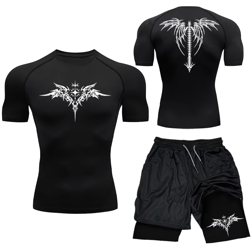 Compression Shorts Athletes - مجموعة رياضية مضغوطة MMA جديدة للرجال
