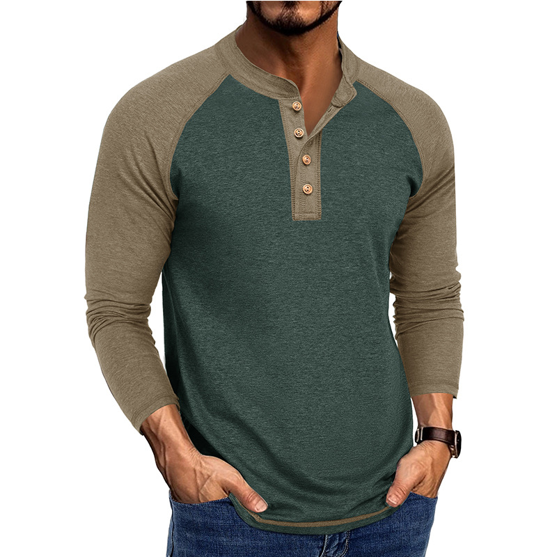 Base Layer Top - قميص هينلي جديد للرجال بأكمام طويلة،