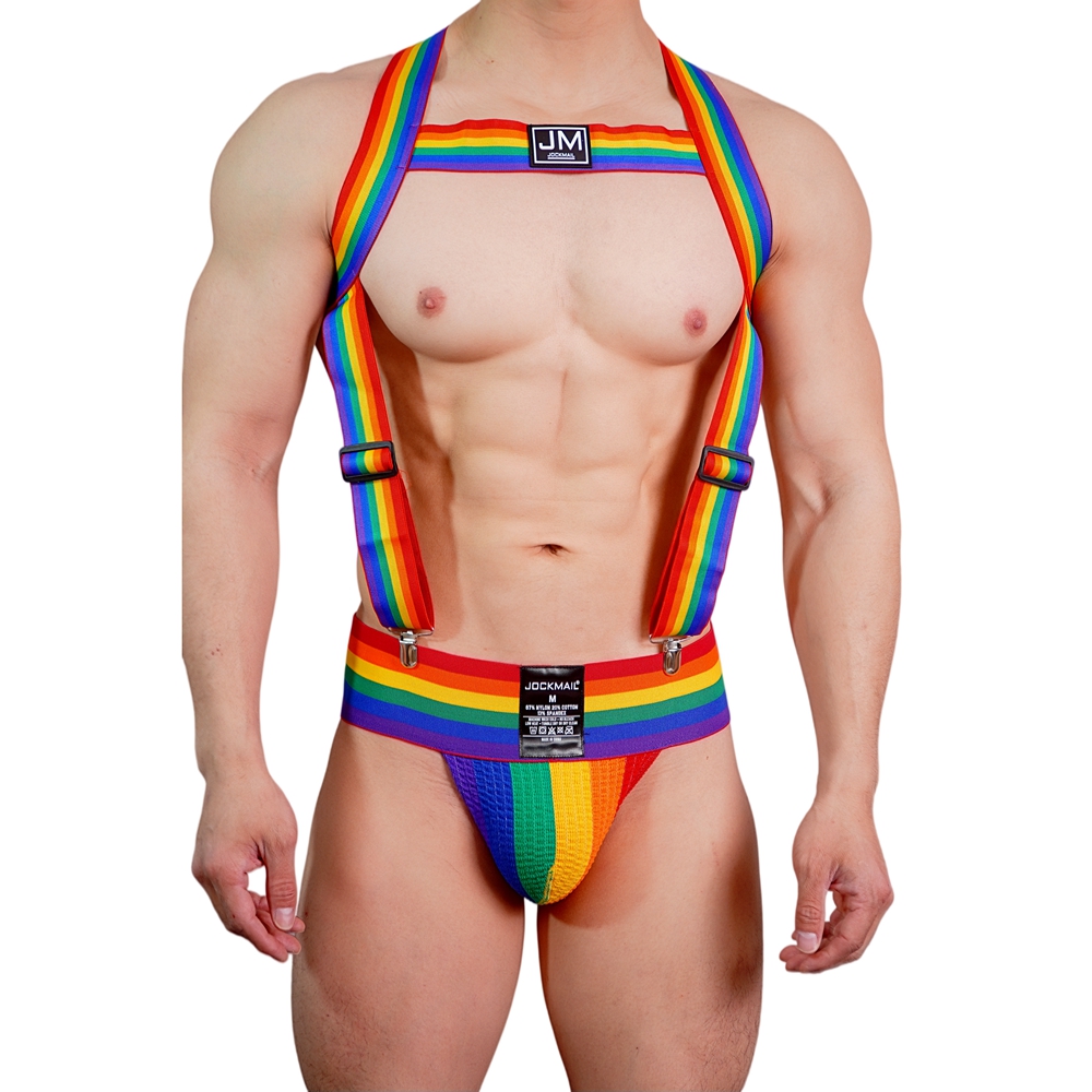 Jockstrap Athletic - حزام الجسم القوس قزح من JOCKMAIL