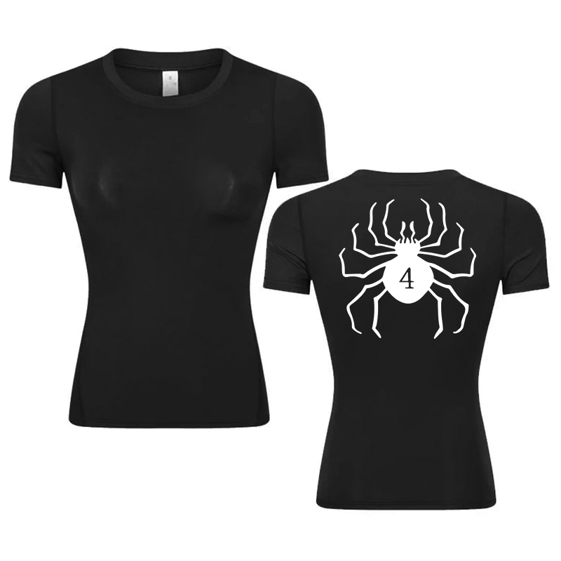 Base Layer Top - قميص نسائي مطبوع عليه رسومات ،