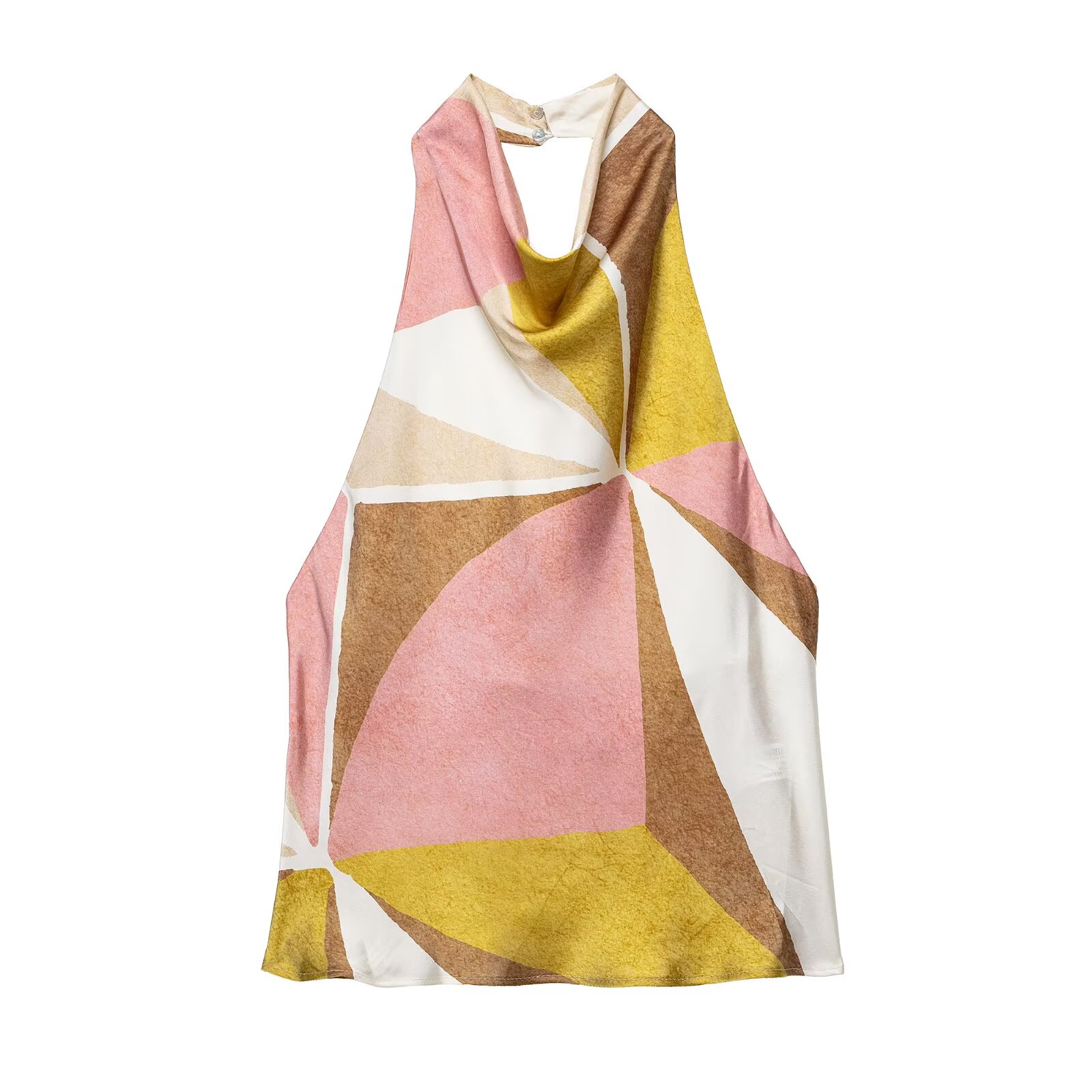Suspender Tank Top - Zevity ، المرأة الأنيقة طباعة هندسية