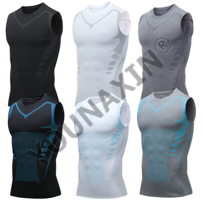 T Shirt Tight Fit - 3 قطع من قمصان الرجال بدون