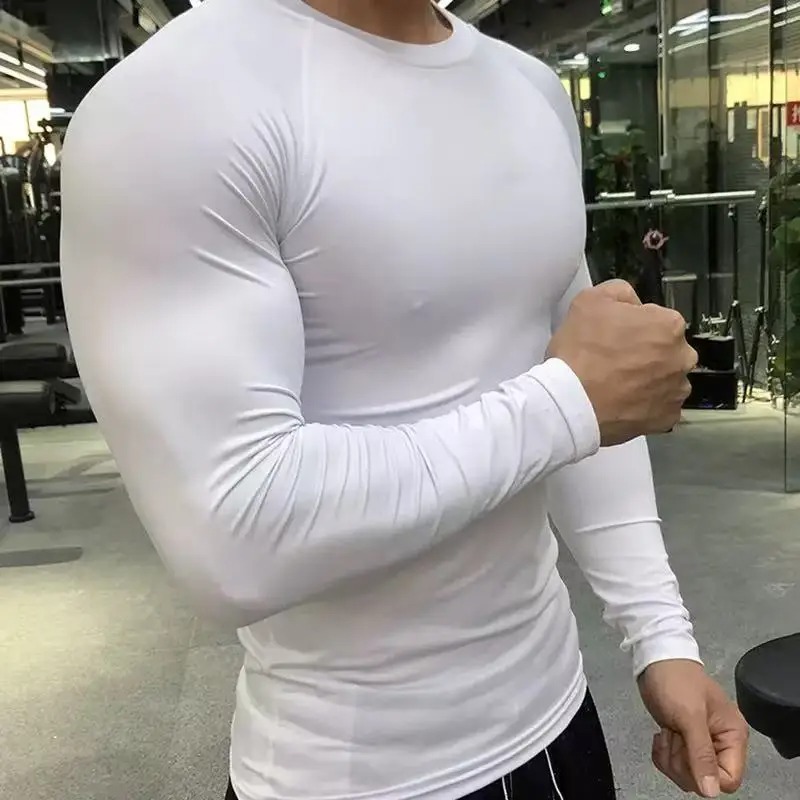 T Shirt Tight Fit - قميص رياضي للرجال سريع الجفاف لكمال