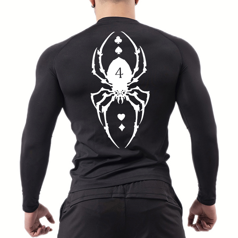 قميص ضغط مطبوع عنكبوت للرجال ، - مراجعة Base Layer Top وسعره