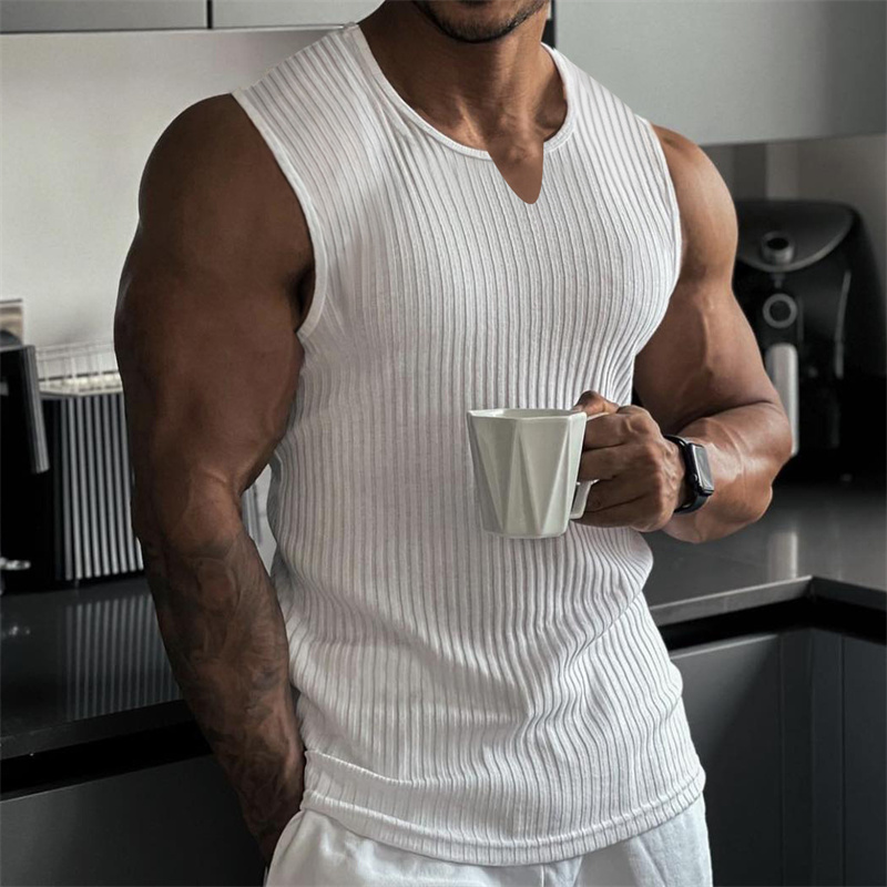 سترة صيفية جديدة للرجال برقبة  - مراجعة Undershirt Crew Neck وسعره