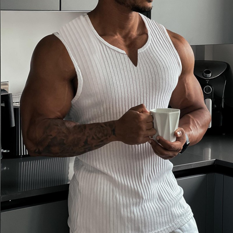 سترة صيفية جديدة للرجال برقبة  - مراجعة Undershirt Crew Neck وسعره