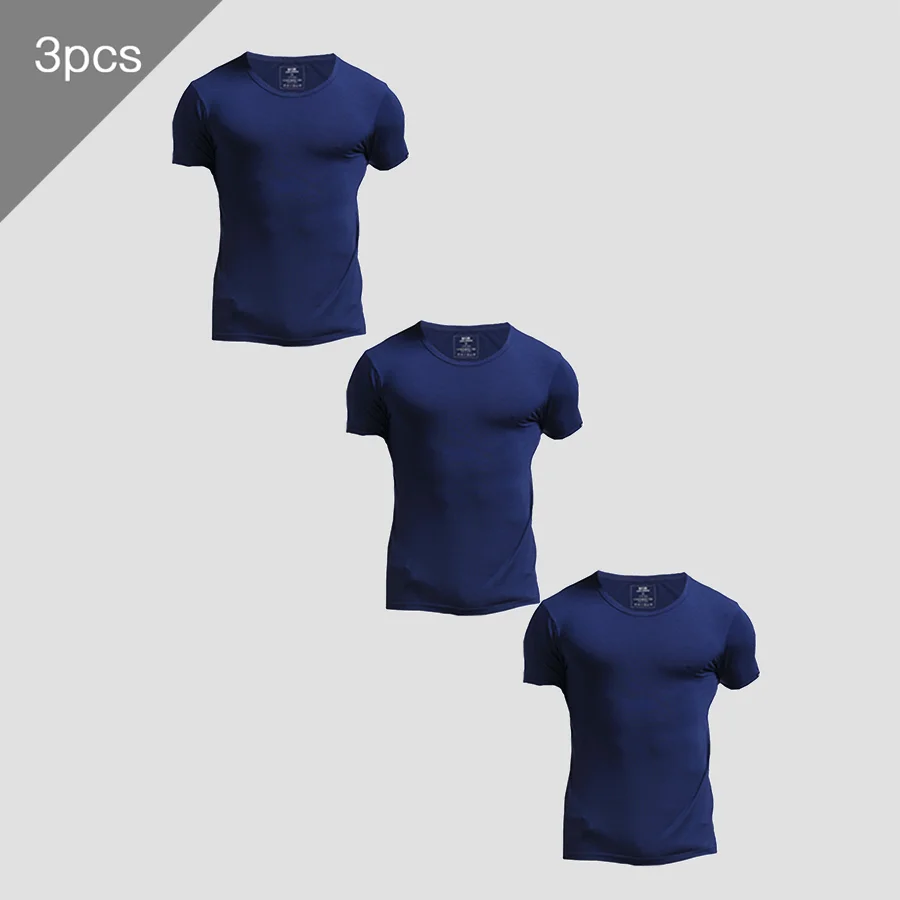 3 قطع من قمصان الرجال الصيفية  - مراجعة Undershirt Crew Neck وسعره