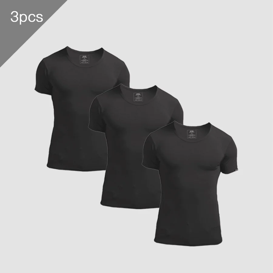 3 قطع من قمصان الرجال الصيفية  - مراجعة Undershirt Crew Neck وسعره