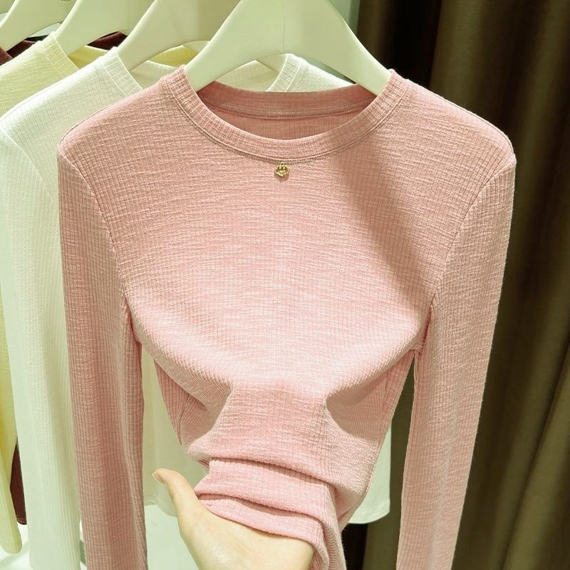 قميص نسائي طويل الأكمام من الق - مراجعة Undershirt Crew Neck وسعره