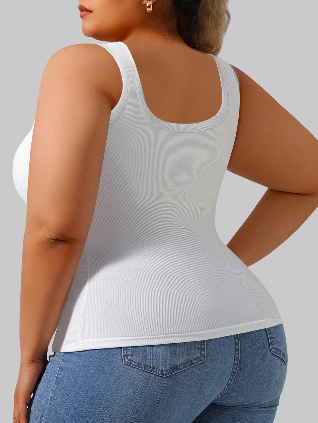 قميص نسائي بدون أكمام ذو رقبة  - مراجعة Tank Top Ribbed وسعره