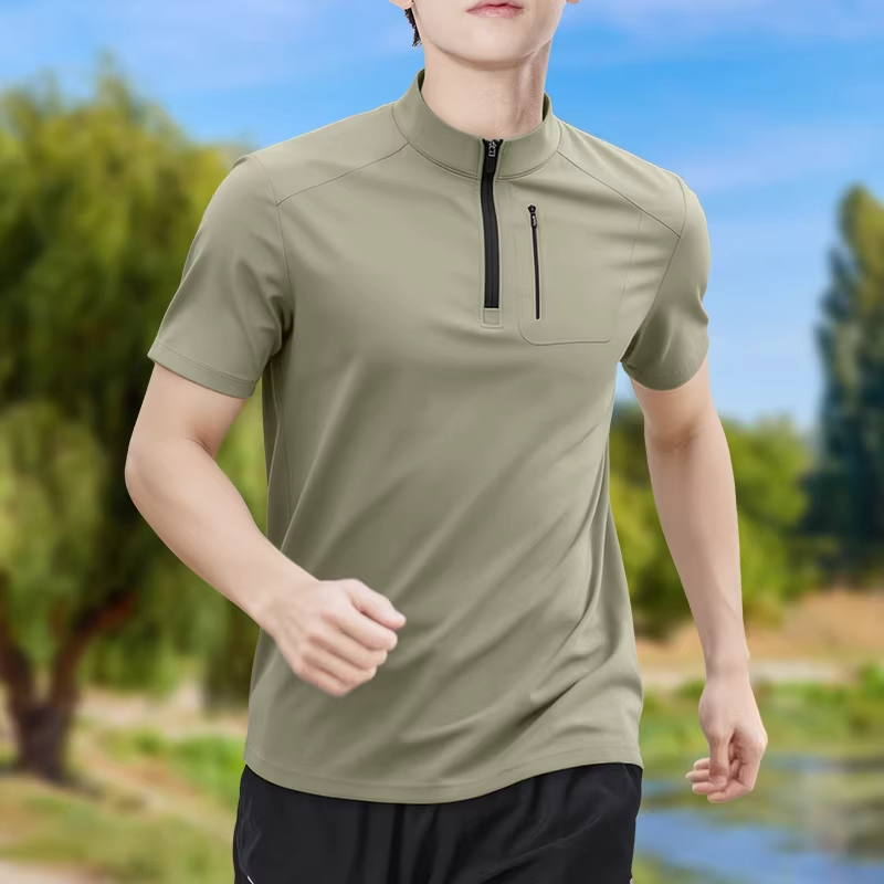 تي شيرت رجالي نصف سحاب عالي ال - مراجعة T Shirt Tight Fit وسعره