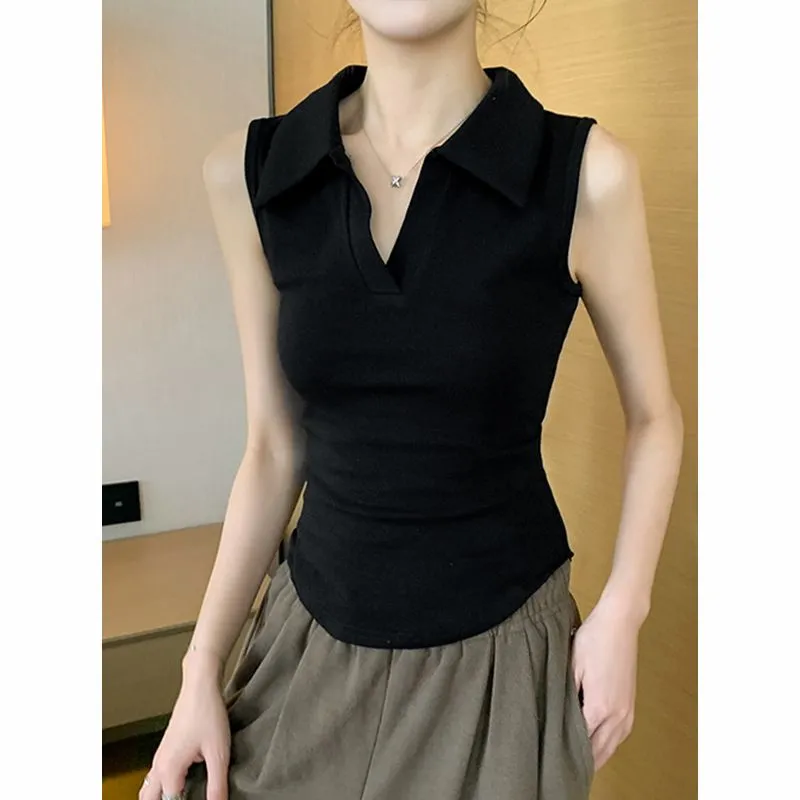 توب نسائي أبيض بدون أكمام برقب - مراجعة Tank Top Ribbed وسعره