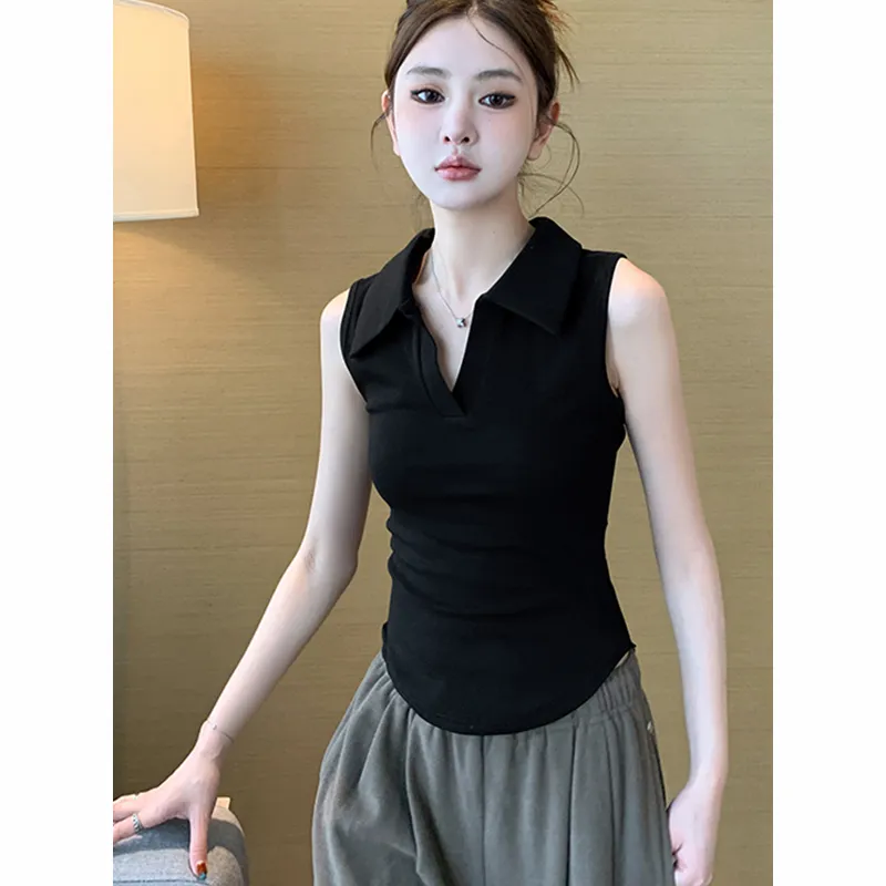 توب نسائي أبيض بدون أكمام برقب - مراجعة Tank Top Ribbed وسعره