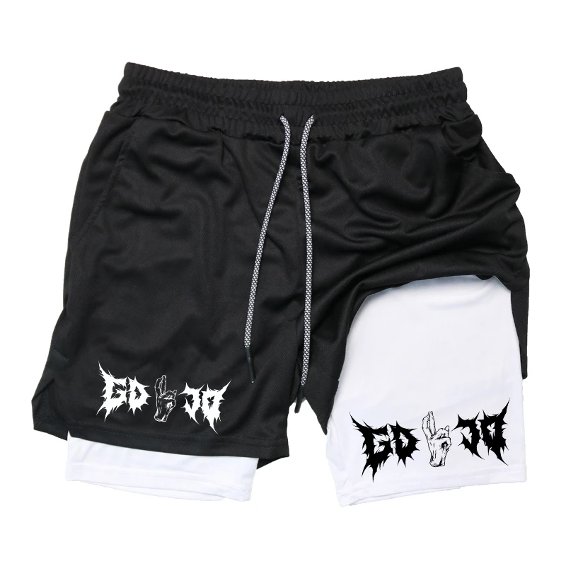 طباعة 2 في 1 شورت الجري للرجال - مراجعة Compression Shorts Athletes وسعره