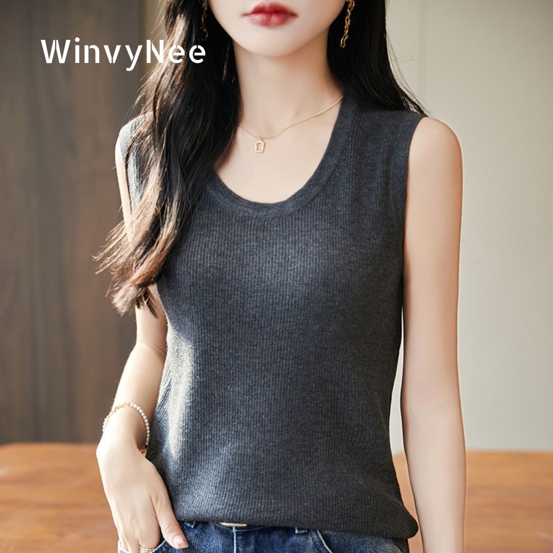 قميص نسائي من WinvyNee برقبة ع - مراجعة Tank Top Ribbed وسعره