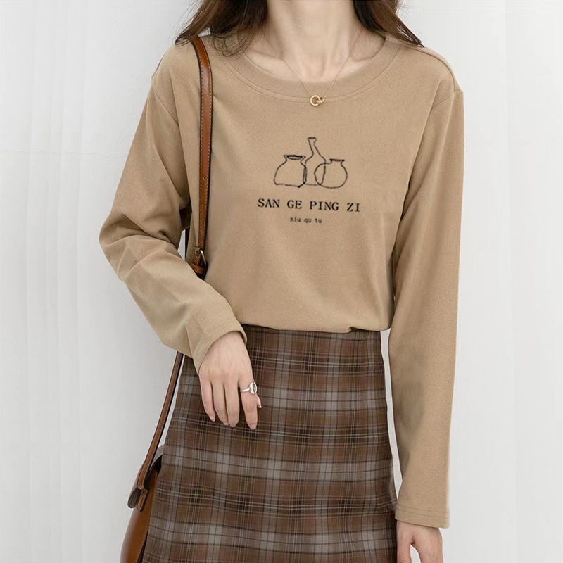 قميص نسائي شتوي سميك بأكمام طو - مراجعة Undershirt Crew Neck وسعره